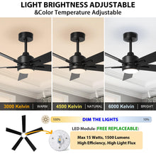 Carregar imagem no visualizador da galeria, 48" DC Motor 5 Blades Modern Downrod Mount Ceiling Fan