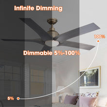 Carregar imagem no visualizador da galeria, 56" Genoa Farmhouse DC Motor Downrod Mount Reversible Ceiling Fan with Lighting and Remote Control