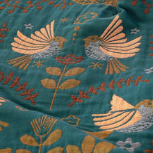 Carregar imagem no visualizador da galeria, Reversible Scandinavian Bird Throw Blanket
