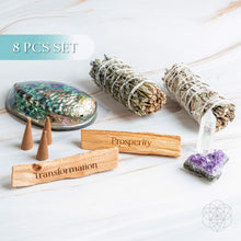 Load image into Gallery viewer, Attract Abundance - Premium Manifestation Smudge Kit (8 Pieces)
