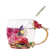 Carregar imagem no visualizador da galeria, Enchanted Blossom Glass Cup