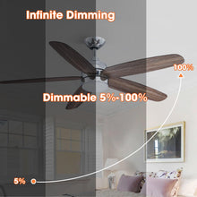 Carregar imagem no visualizador da galeria, 52" Dicken Farmhouse Downrod Mount Reversible Ceiling Fan with Lighting and Remote Control