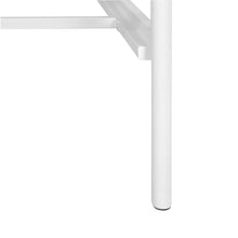 Carregar imagem no visualizador da galeria, 86.4" L X 59.6" W X 44" H Metal Bed Frame Queen Size Standerd Bed Frame - WHITE