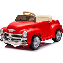 Carregar imagem no visualizador da galeria, 12V Kids Ride On truck car w/parents control, Licensed Chevrolet 3100 pickup,electric car for kid,Vintage modeling,3 speeds,LED Lights,Bluetooth,USB,High-power up to 3.11 MPH,age 3+