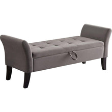 Carregar imagem no visualizador da galeria, 51.5" Bed Bench with Storage Grey Velvet