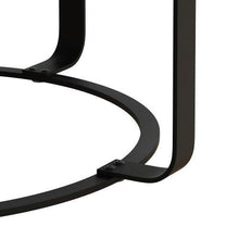 Carregar imagem no visualizador da galeria, 31.5" Modern round coffee table Wooden carving pattern coffee table with metal legs for living room reception room office Golden