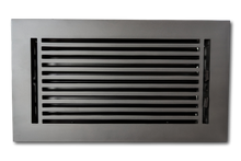 Cargar imagen en el visor de la galería, Cast Aluminum Linear Bar Vent Covers - Carbon Gray