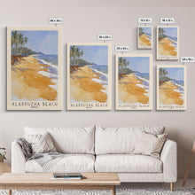 Load image into Gallery viewer, Alappuzha Beach, India Watercolor Print, Vacation Gift, India Wall Art, Beach Painting, Beach Decor, Large Wall Art, Wood Frame Art