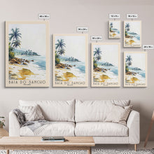 Load image into Gallery viewer, Baía do Sancho, Brazil Watercolor Beach Print, Vacation Gift, Brazil Wall Art, Beach Painting, Beach Decor, Beach Painting