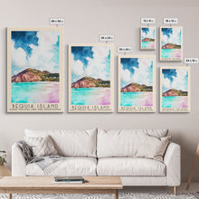 Load image into Gallery viewer, Bequia Island, Saint Vincent and the Grenadines Watercolor Beach Print, Vacation Gift, Saint Vincent and the Grenadines Wall Art, Beach Painting, Beach Decor, Beach Painting