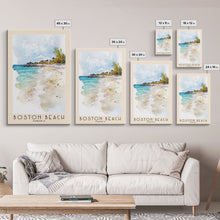 Load image into Gallery viewer, Boston Beach, Jamaica Watercolor Beach Print, Vacation Gift, Jamaica Wall Art, Beach Painting, Beach Decor, Beach Painting