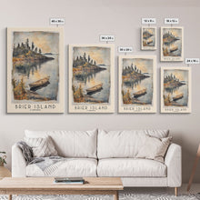 Load image into Gallery viewer, Brier Island, Canada Watercolor Beach Print, Vacation Gift, Canada Wall Art, Framed Canvas Print, Framed Beach Painting