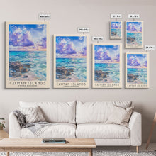 Load image into Gallery viewer, Cayman Islands, United Kingdom Watercolor Beach Print, Vacation Gift, United Kingdom Wall Art, Beach Painting, Beach Decor, Beach Painting