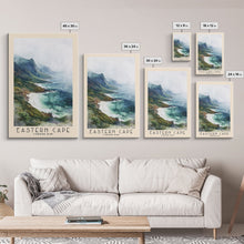 Load image into Gallery viewer, Eastern Cape, Coffee Bay Watercolor Print, Vacation Gift, Coffee Bay Wall Art, Beach Painting, Beach Decor, Large Wall Art, Wood Frame Art