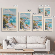 Load image into Gallery viewer, Elbow Cay, Abaco Islands, Bahamas Watercolor Beach Print, Vacation Gift, Bahamas Wall Art, Beach Painting, Beach Decor, Beach Painting