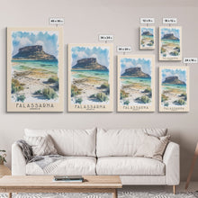 Load image into Gallery viewer, Falassarna, Greece Watercolor Beach Print, Vacation Gift, Greece Wall Art, Beach Painting, Beach Decor, Beach Painting