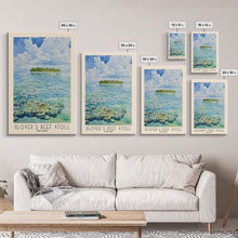Load image into Gallery viewer, Glover’s Reef Atoll, Belize Watercolor Beach Print, Vacation Gift, Belize Wall Art, Beach Painting, Beach Decor, Beach Painting