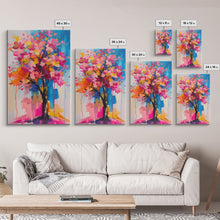 Load image into Gallery viewer, Blossom Tree in Bloom Framed Canvas Print - Nature Wall Art, Living Room Decor, Modern Artwork, Unique Floral Art for Bedroom and Office