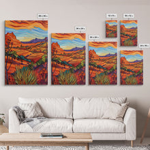 Carregar imagem no visualizador da galeria, Framed Canvas Print, Serene Desert Landscape with Rolling Hills, Beautiful Wall Art for Living Room or Bedroom Decor
