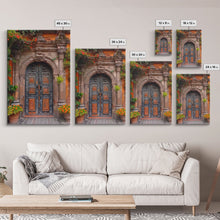 Cargar imagen en el visor de la galería, Change2 Indian Wall Art, Colorful Indian Doors, Framed Canvas Print, Painting Print, Traditional Hindu Architecture, Ready To Hang