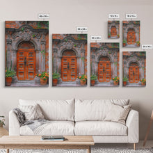 Cargar imagen en el visor de la galería, Change23. Mexican Wall Art, Framed Canvas Print, Old Town Mexico Architecture Wall Art, Framed Art