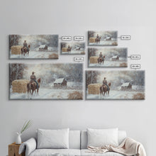 Carregar imagem no visualizador da galeria, Autumn-themed Framed Canvas Print of a cowgirl in a pumpkin patch surrounded by vibrant fall leaves, seasonal decor and cozy fall accents