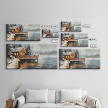 Load image into Gallery viewer, Beach house porch with Christmas garland and seashells, Framed Canvas Print festive tropical decorations, perfect coastal Christmas wall art