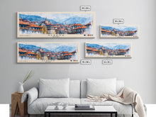 Carregar imagem no visualizador da galeria, Albena, Bulgaria Watercolor Beach Print, Vacation Gift, Bulgaria Wall Art, Framed Canvas Print, Framed Beach Painting