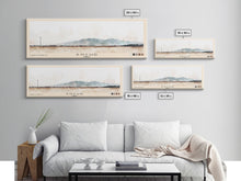 Load image into Gallery viewer, Ancud, Chile Watercolor Print, Vacation Gift, Chile Wall Art, Beach Painting, Beach Decor, Large Wall Art, Wood Frame Art