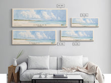 Load image into Gallery viewer, Andros, Bahamas Watercolor Beach Print, Vacation Gift, Bahamas Wall Art, Framed Canvas Print, Framed Beach Painting