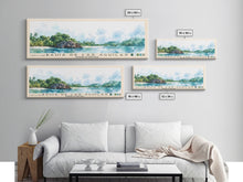 Carregar imagem no visualizador da galeria, Bahia de Las Aguilas, Dominican Republic Watercolor Beach Print, Vacation Gift, Dominican Republic Wall Art, Framed Canvas Print, Framed Beach Painting