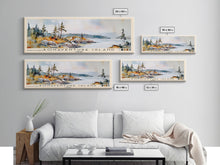 Load image into Gallery viewer, Bonaventure Island, Canada Watercolor Beach Print, Vacation Gift, Canada Wall Art, Beach Painting, Beach Decor, Beach Painting