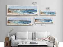 Load image into Gallery viewer, Bondi Beach, Sydney, Australia Watercolor Print, Vacation Gift, Sydney, Australia Wall Art, Beach Painting, Beach Decor, Large Wall Art, Wood Frame Art