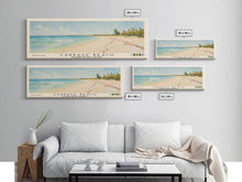 Carregar imagem no visualizador da galeria, Cabbage Beach, Paradise Island, Bahamas Watercolor Beach Print, Vacation Gift, Paradise Island, Bahamas Wall Art, Framed Canvas Print, Framed Beach Painting