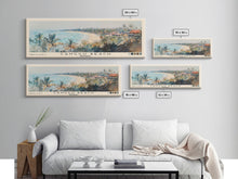 Load image into Gallery viewer, Canggu Beach, Indonesia Watercolor Print, Vacation Gift, Indonesia Wall Art, Beach Painting, Beach Decor, Large Wall Art, Wood Frame Art