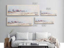 Carregar imagem no visualizador da galeria, Cape May, New Jersey Watercolor Beach Print, Vacation Gift, New Jersey Wall Art, Framed Canvas Print, Framed Beach Painting