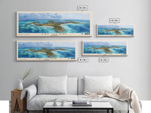Cargar imagen en el visor de la galería, Cat Island, Bahamas Watercolor Beach Print, Vacation Gift, Bahamas Wall Art, Framed Canvas Print, Framed Beach Painting
