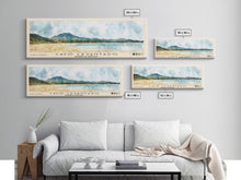 Load image into Gallery viewer, Cayo Levantado, Dominican Republic Watercolor Print, Vacation Gift, Dominican Republic Wall Art, Beach Painting, Beach Decor, Large Wall Art, Wood Frame Art