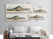 Cargar imagen en el visor de la galería, Cockburn Town Beach, Turks and Caicos Watercolor Beach Print, Vacation Gift, Turks and Caicos Wall Art, Framed Canvas Print, Framed Beach Painting