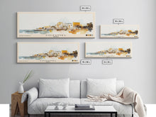 Load image into Gallery viewer, Cozumel, Mexico Watercolor Print, Vacation Gift, Mexico Wall Art, Beach Painting, Beach Decor, Large Wall Art, Wood Frame Art