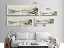 Load image into Gallery viewer, Flores Island, Portugal Watercolor Beach Print, Vacation Gift, Portugal Wall Art, Framed Canvas Print, Framed Beach Painting