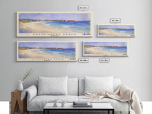 Load image into Gallery viewer, Freshwater Beach, Australia Watercolor Beach Print, Vacation Gift, Australia Wall Art, Framed Canvas Print, Framed Beach Painting