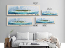 Load image into Gallery viewer, Fulhadhoo Island, Maldives Watercolor Beach Print, Vacation Gift, Maldives Wall Art, Beach Painting, Beach Decor, Beach Painting