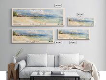 Load image into Gallery viewer, Gili Meno, Indonesia Watercolor Print, Vacation Gift, Indonesia Wall Art, Beach Painting, Beach Decor, Large Wall Art, Wood Frame Art