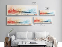 Load image into Gallery viewer, Puerto Cisnes, Chile Watercolor Beach Print, Vacation Gift, Chile Wall Art, Beach Painting, Beach Decor, Beach Painting