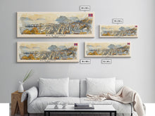 Carregar imagem no visualizador da galeria, Ålesund Norway Wall Art, Panoramic Travel Poster, Panoramic Framed Canvas Print, City Wall Art, Wall Hanging Home Decor, Travel Art