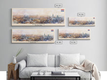 Load image into Gallery viewer, Arnhem Netherlands Wall Art, Panoramic Travel Poster, Panoramic Framed Canvas Print, City Wall Art, Wall Hanging Home Decor, Travel Art