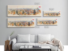 Load image into Gallery viewer, Bialystok Poland Panoramic Travel Poster, Framed Canvas Print or Metal Wall Art, Travel Art, Home Decor, Panoramic Painting, Midcentury Art