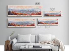 Load image into Gallery viewer, Bielsko Biala Poland Travel Art, City Art, Framed Canvas Print or Metal Wall Art, Europe Travel Poster, Panoramic Wall Art, Extra Wide Wall Art