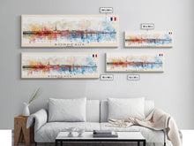Load image into Gallery viewer, Borås Sweden Travel Art, City Art, Framed Canvas Print or Metal Wall Art, Europe Travel Poster, Panoramic Wall Art, Extra Wide Wall Art